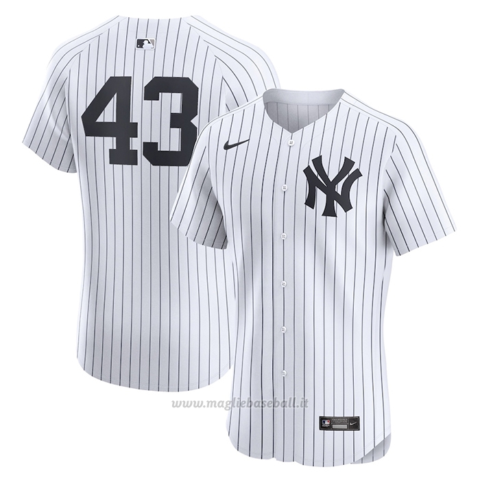 Maglia Baseball Uomo New York Yankees Jonathan Loaisiga Home Elite Bianco
